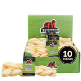Redbarn Puff Braid, gros plan sur l’œsophage de boeuf, friandise naturelle.