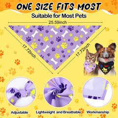 Bandanas Reginary pour chien motifs os, parfaits pour un look coloré.