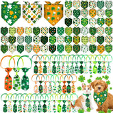 Bandanas Reginary Saint-Patrick pour chien, motifs variés pour des looks festifs.