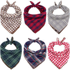 Remifa bandana chien Noël plaid rouge, look festif