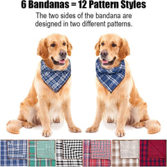 Bandana Remifa pour chien – plaid écossais, style intemporel et absorption légère.