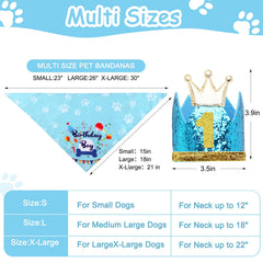 Accessoires anniversaire Rensh bleu pour chien et chat, polyvalents.