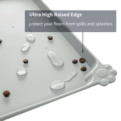 Tapis Reopet lavable en machine, nettoyage rapide après les repas.
