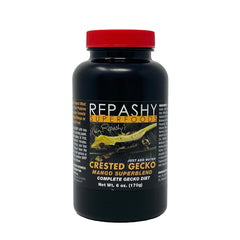 Repashy Crested Gecko Mango Superblend dans un bocal: nutrition quotidienne pour gecko crête.