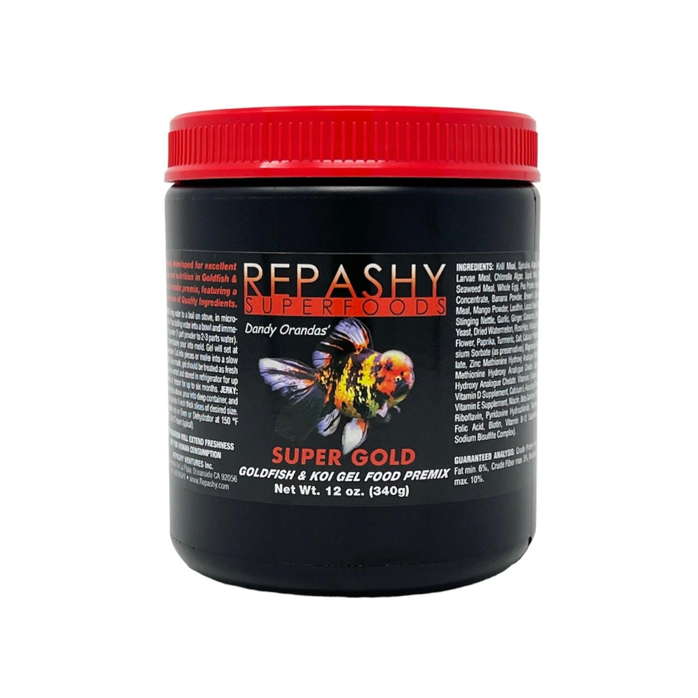 Repashy Super Gold : pot de gel prêt à nourrir Goldfish et Koi.