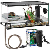 Bac tortue REPTIZOO en verre 10 gallons pour observation claire