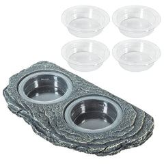 REPTIZOO support d'alimentation magnétique fixant solidement le terrarium pour repas