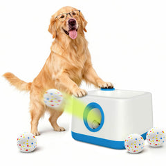RERBIO lanceur-ballon en mousse en action pour chien.