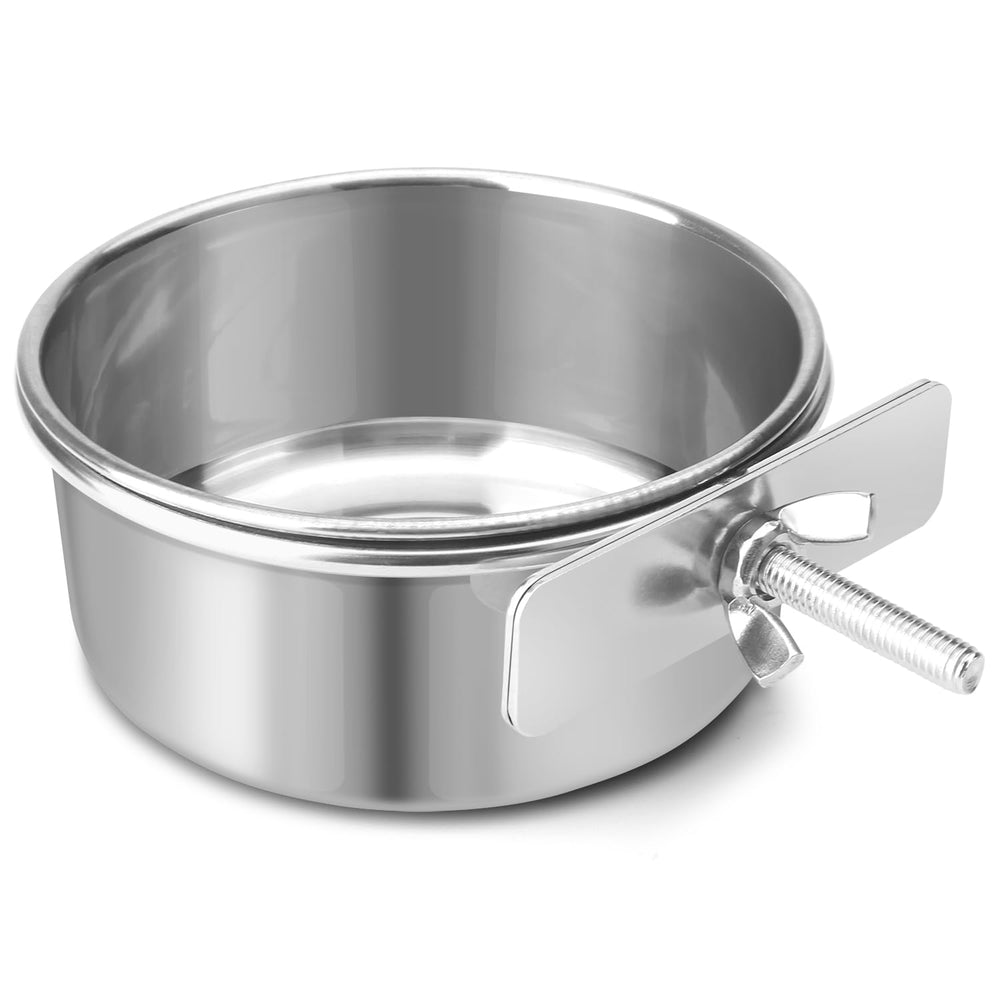Bol suspendu Reshiho en inox pour chien et chat, installation facile dans la cage.
