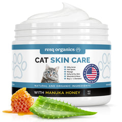 Baume ResQ Organics pour patte de chat, apaise les irritations et protège les pattes.