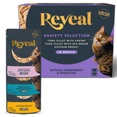 Reveal pack humide pour chats, vue d'ensemble pratique et savoureuse.