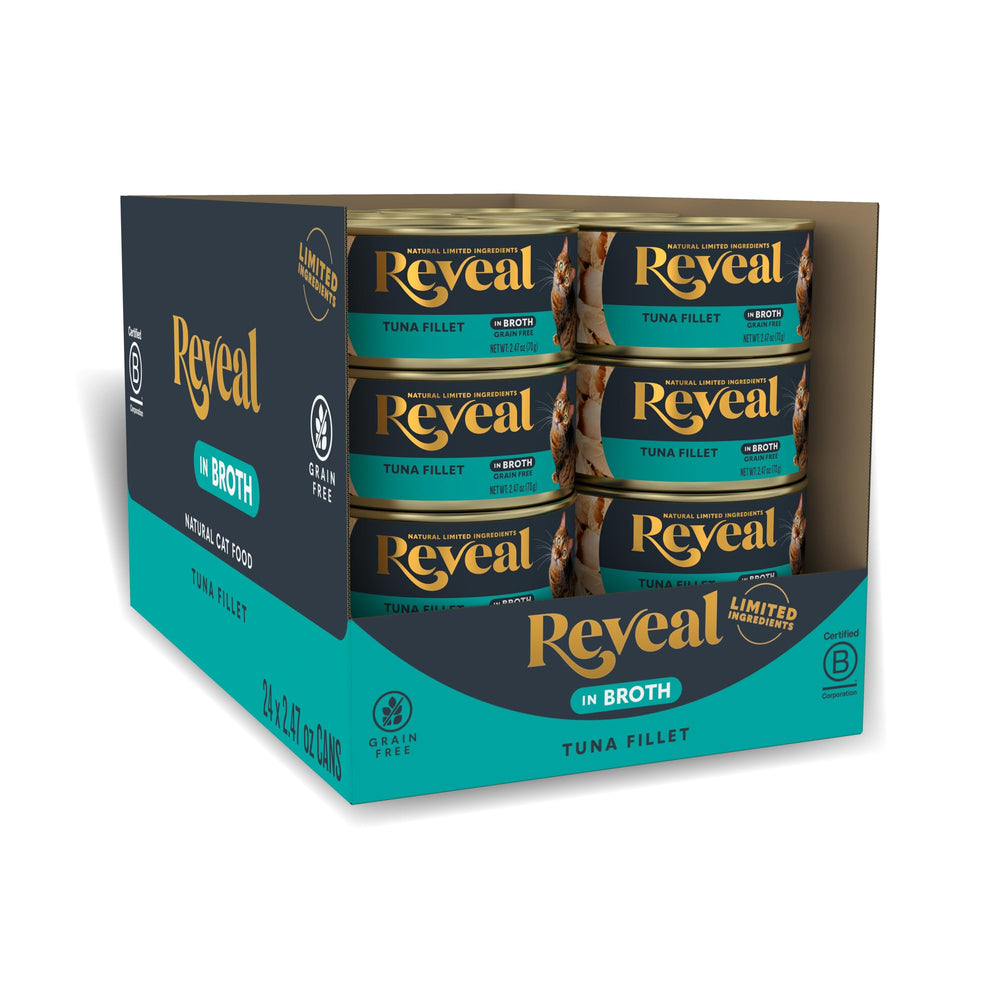 Reveal chat-filet-thon-dans-bouillon-boite: repas hydratant et savoureux pour chat.