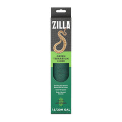 Revêtement Zilla terrarium vert, rouleau pratique et sûr pour reptiles.