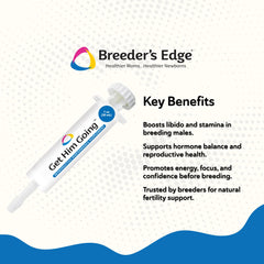 Breeder’s Edge Get Him Going: libido-stimulation, utilisable avant reproduction.
