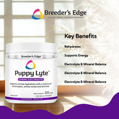 Breeder’s Edge Puppy Lyte, mélange-eau: dilution rapide après activité.