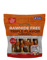 Rewardables broches triple saveur poulet-boeuf-patate-douce, friandise longue durée.