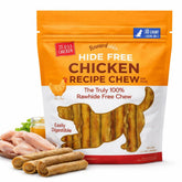 Sachet refermable Rewardables pour friandises au poulet sans cuir brut, pratique et frais.