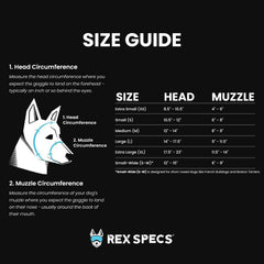 Rex Specs V2 pour chien grand noir vue latérale, stabilité accrue pour chiens actifs