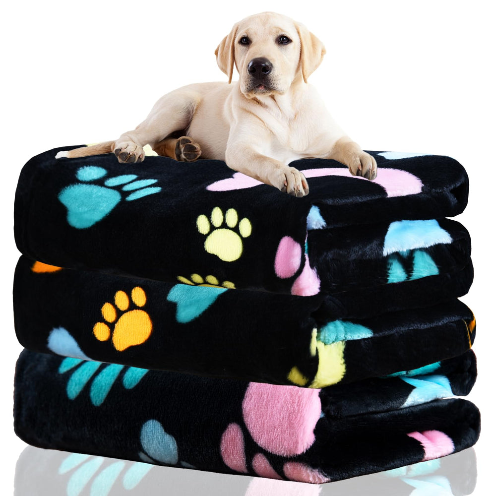 Rezutan couverture chien douceur flanelle grand format, repos confortable sur lit ou chenil.
