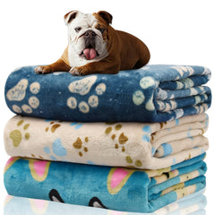 Rezutan: couverture chien moyen, empreinte patte, douceur chaleureuse pour le repos.