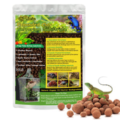 Riare billes d'argile expansée pour terrarium offrant un drainage efficace.