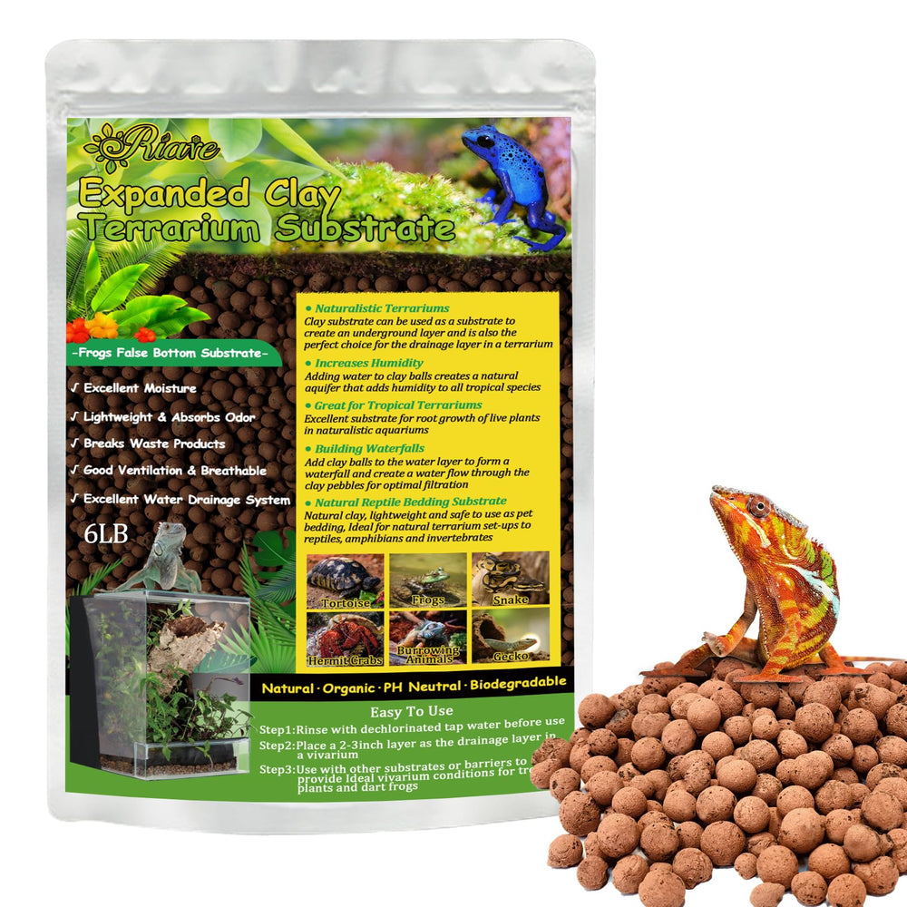 Riare billes d’argile expansée pour terrarium, drainage efficace.