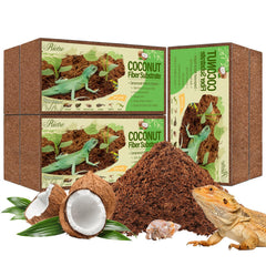 Riare blocs coco-substrat 6-pack, prêt à l'emploi pour terrarium propre.