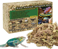 Riare mousse sphagnum premium pour reptiles, substrat absorbant et durable.