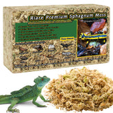 Riare mousse sphagnum premium pour terrarium, substrat absorbant et naturel.