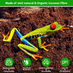 Riare substrat coco absorbe les odeurs, terrarium plus frais.