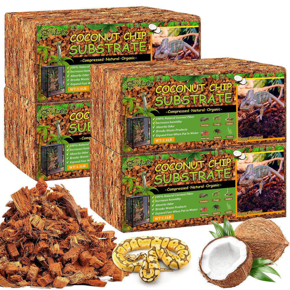 Riare Substrat coco copeaux pour reptiles — habitat naturel et confortable