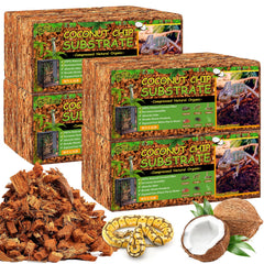 Riare Substrat coco copeaux pour reptiles — habitat naturel et confortable