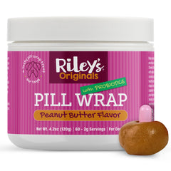 Riley's Pill Wrap, emballage pratique pour masquer les pilules avec pâte au beurre de cacahuète.
