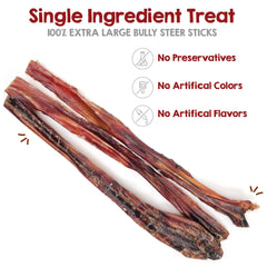 Riley's Steer Sticks 100% boeuf, sans additifs, snack naturel pour grands chiens.