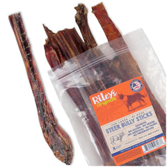 Riley's Steer Sticks pour grands chiens sans odeur, mâche durable et propre.