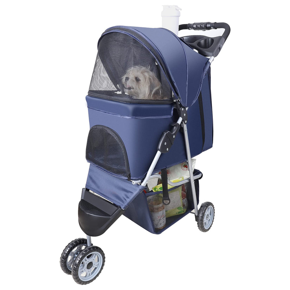 RingsTown Poussette pour animaux, vue de face, pratique et maniable.