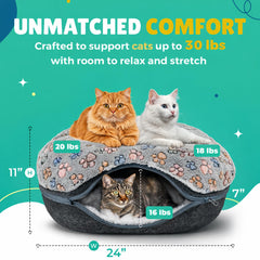 RINGTAIL Peekaboo tunnel cachette pour chats, parfait pour se cacher et observer