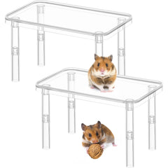 Ripeng plateforme cage hamster transparente pour divertissement et rangement pratique