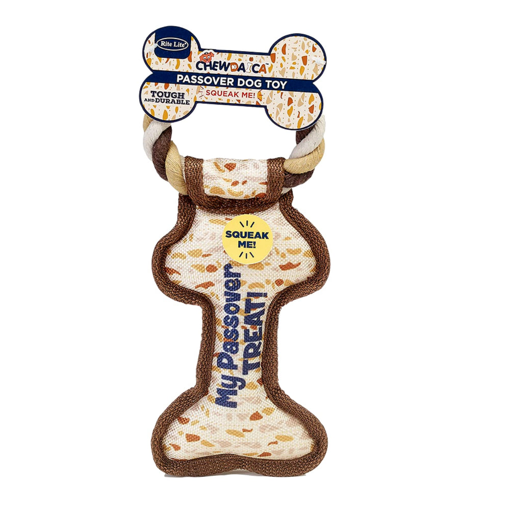 Rite Lite Chewdaica: os-matzah motif, divertissant pour chien.