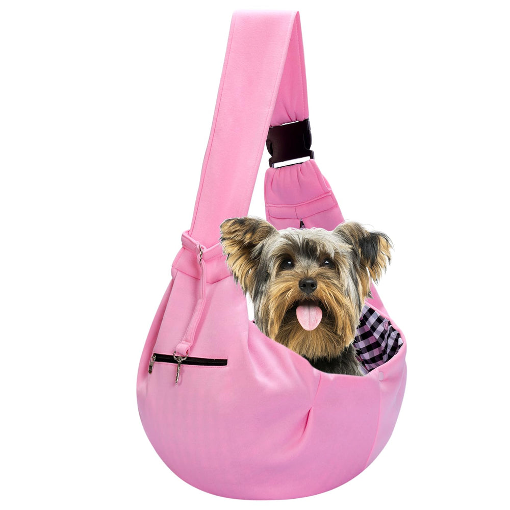 Riuja porte-chien petit rose, pratique et confortable en promenade.