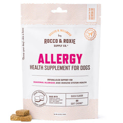 Rocco et Roxie – allergie chien, oméga-3 pour peau et pelage.
