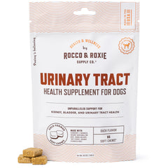 Friandises canard molles de Rocco & Roxie pour le soutien potentiel des voies urinaires.