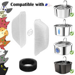 Rock Beard eponges pre-filtre 84oz 2-5l: captent poils et débris pour eau propre.
