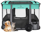 ROMANTIC BEAR Parc chien pliable en maille offrant vue et ventilation