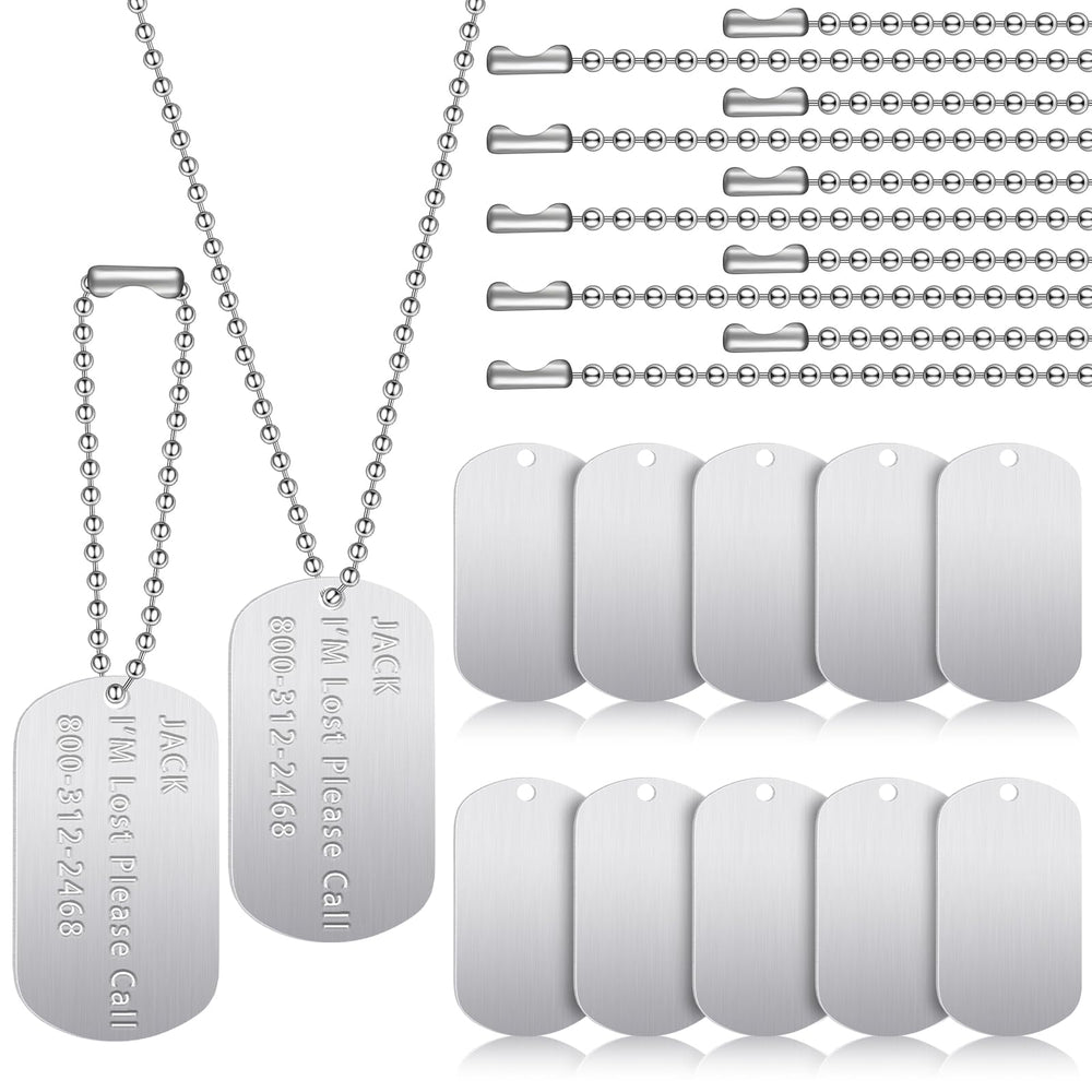 Étiquettes d’identification Romooa en inox, prêtes à être gravées pour votre chien.