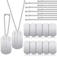 Étiquettes d’identification Romooa en inox, prêtes à être gravées pour votre chien.
