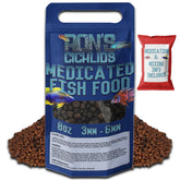 RON'S CICHLIDS granules médicamenteux pour adultes, soutien nutritionnel ciblé.