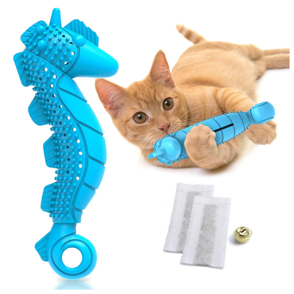 Ronton jouet hippocampe brosse-dent pour chat, stimulant le jeu et les moments de mordillement