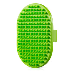 Brosse ROPO pour bain chien caoutchouc vert, nettoyage en douceur.