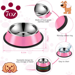 Bol Roshtia 7oz pour petit chien ou chat, idéal pour repas journaliers.